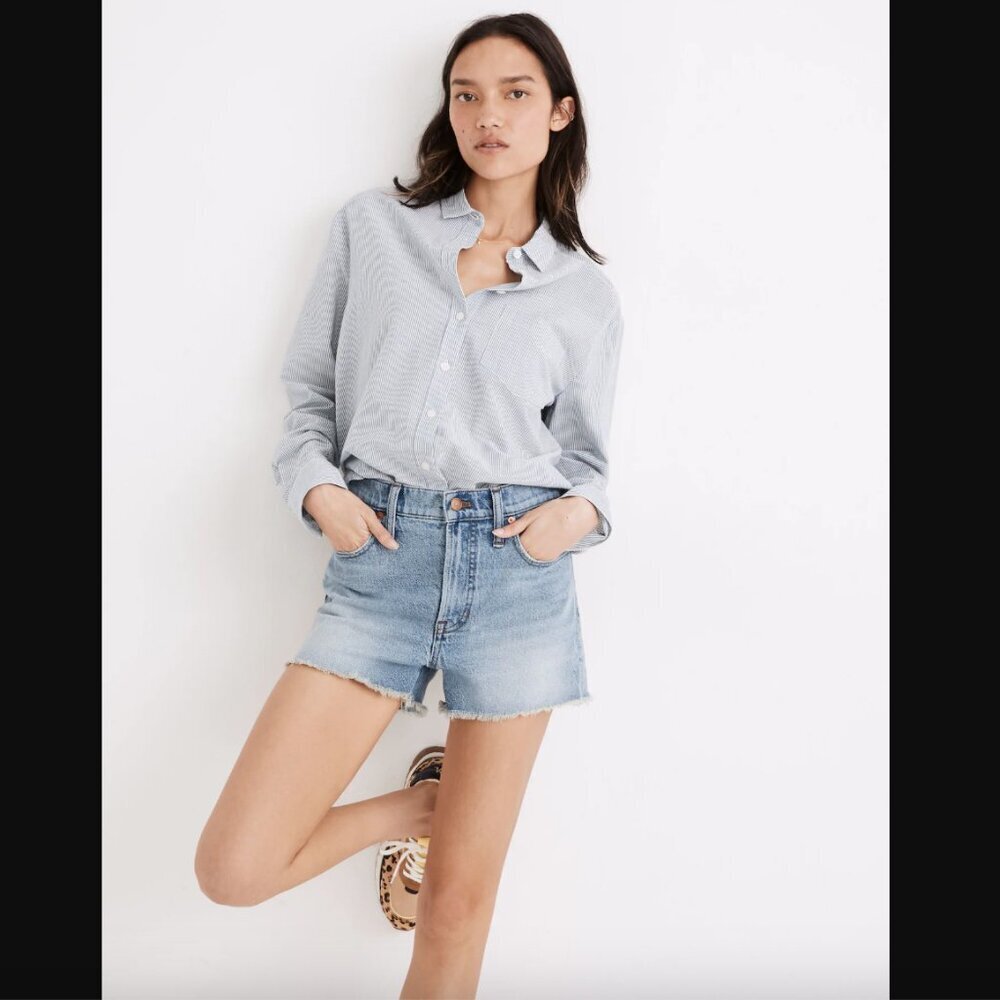 Madewell The Perfect Jean Short in Balsam Wash: TENCEL™ Denim Edition 28"